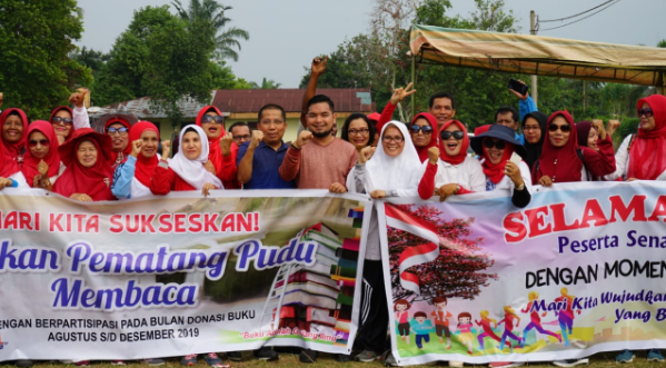 Semarakkan HUT Provinsi Riau ke-62 dan HUT RI ke-74 Kelurahan Pematang Pudu Gelar kegiatan Lomba Senam dan Gerak Jalan Santai