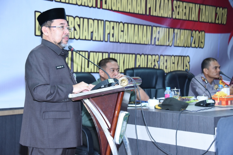 Bupati Amril Tegaskan Seluruh Pegawai Pemkab Bengkalis Netral Pada Pileg dan Pilres 2019