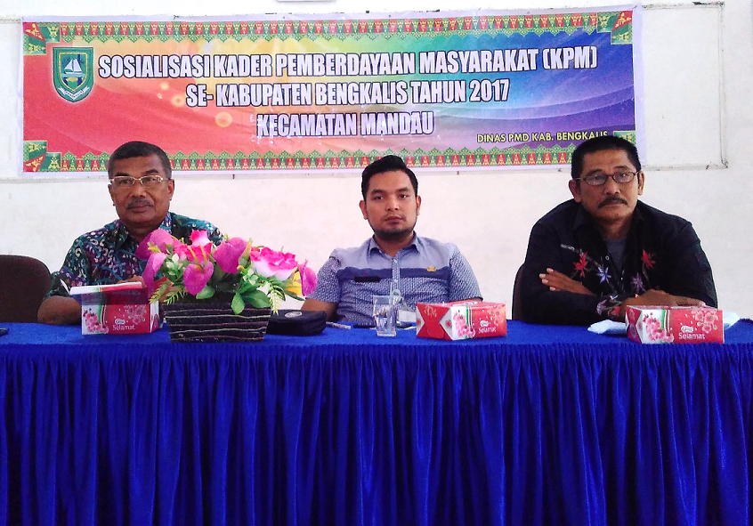 Sosialisasi Kader Pemberdayaan Masyarakat (KPM) di Kecamatan Mandau Kabupaten Bengkalis