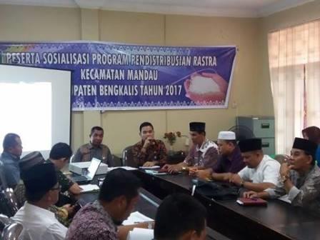 Sosialisasi Pendistribusian Pangan/Rastra kepada Keluarga Penerima Manfaat (KPM) Kecamatan Mandau