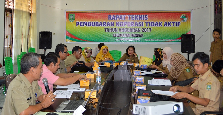 Rapat Teknis Pembubaran Koperasi  Tidak Aktif Tahun Anggaran 2017 di Kecamatan Mandau